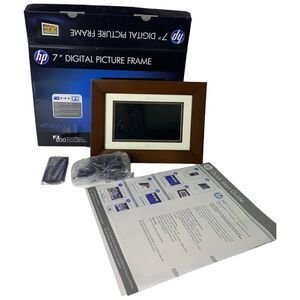 HP 7” Digital Picture Frame DF730V1 800 Pictures NEW Open Box Tested
